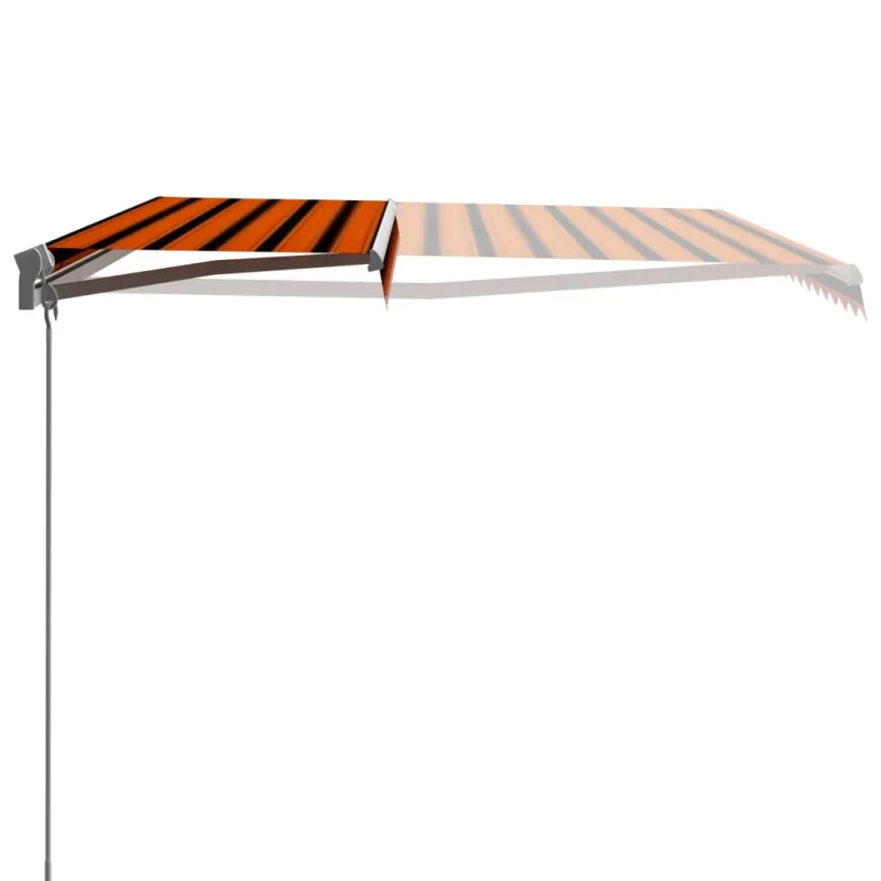 Rankiniu būdu ištraukiama markizė, oranžinė ir ruda, 450x300cm