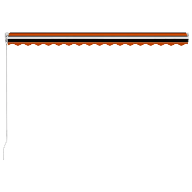 Rankiniu būdu ištraukiama markizė, oranžinė ir ruda, 450x300cm