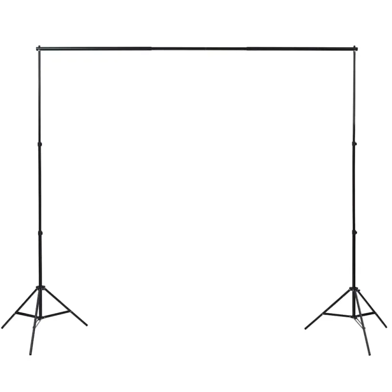 Fotostudijos komplektas su fonais, šviestuvais ir skėčiais