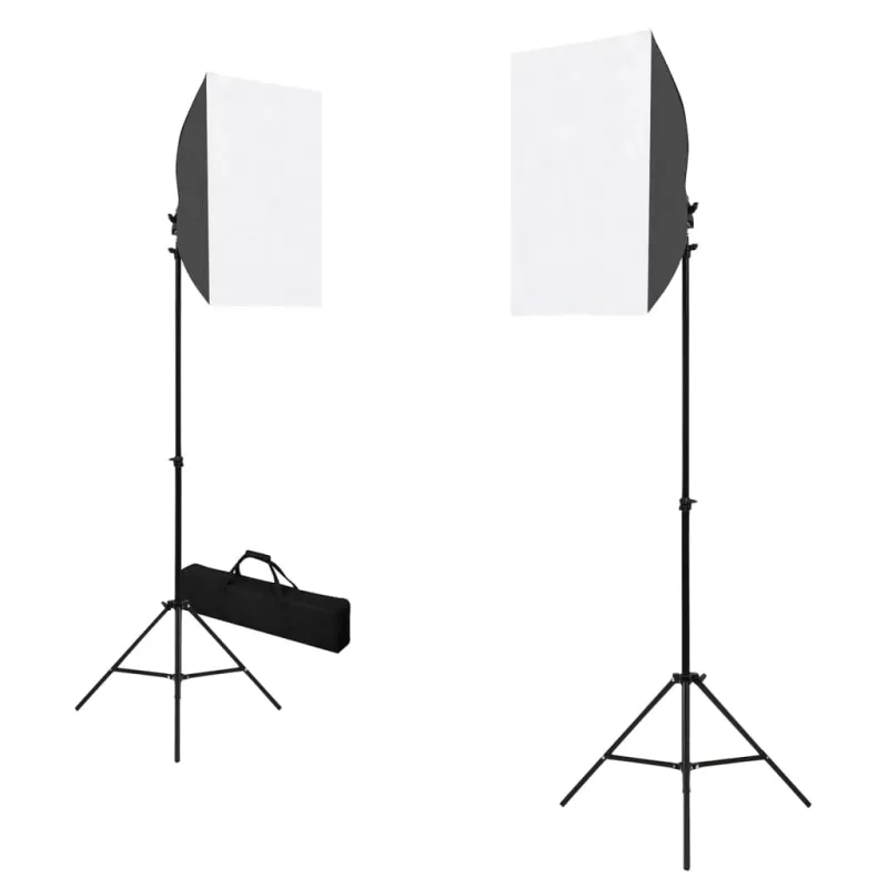 Fotostudijos komplektas su šviestuvais ir fonais