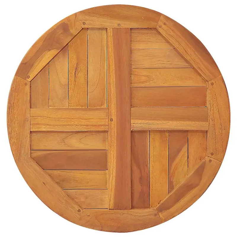 Stalviršis, 50cm, tikmedžio medienos masyvas, apskritas, 2,5cm