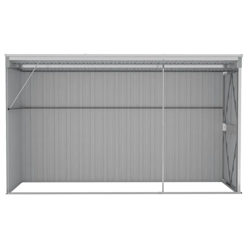 Sodo pašiūrė, pilka, 118x288x178cm, galvanizuotas plienas