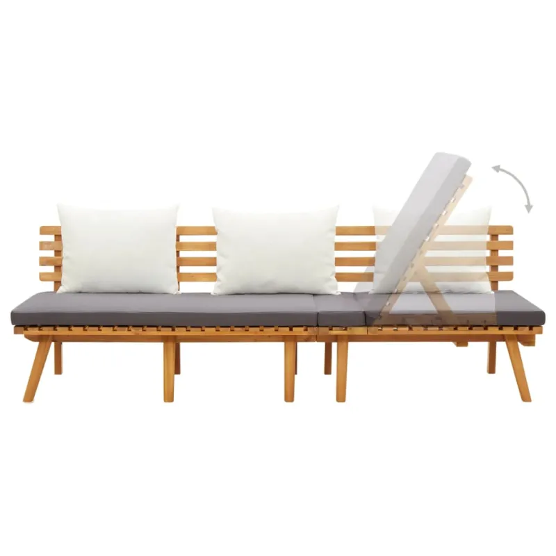 Sodo sofa, 200x65cm, akacijos medienos masyvas