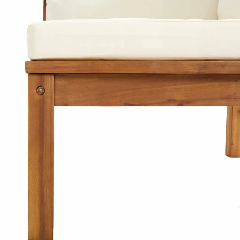 Modulinė kampinė sofa su kreminėmis pagalvėlėmis, akacija