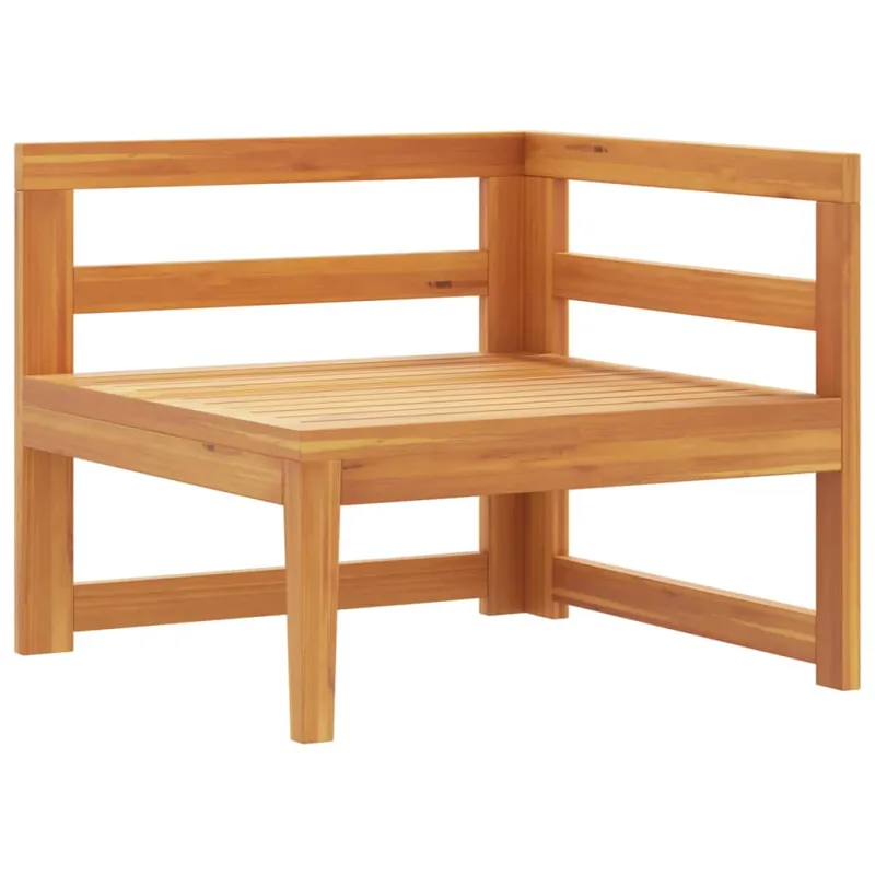 Kampinė sofa su kreminėmis pagalvėlėmis, akacijos masyvas