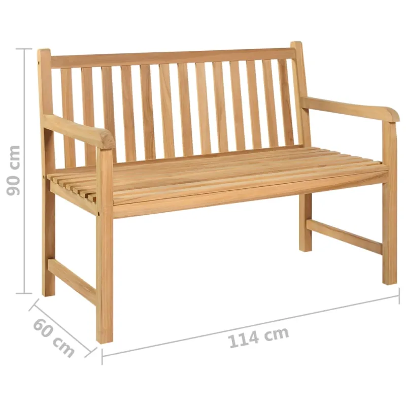 Sodo suoliukas, 114cm, tikmedžio medienos masyvas