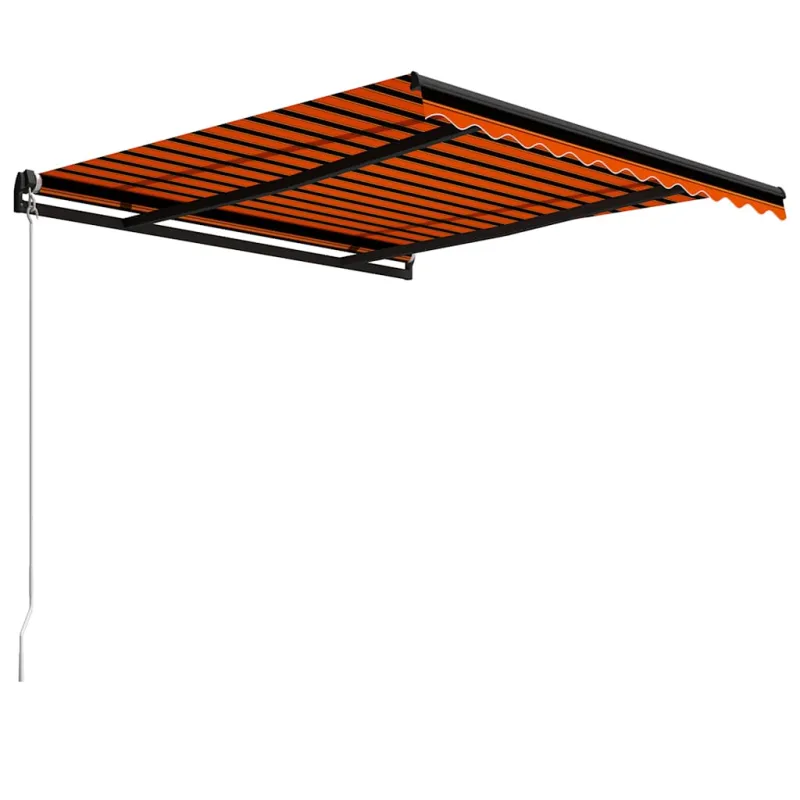 Rankiniu būdu ištraukiama markizė, oranžinė ir ruda, 350x250cm