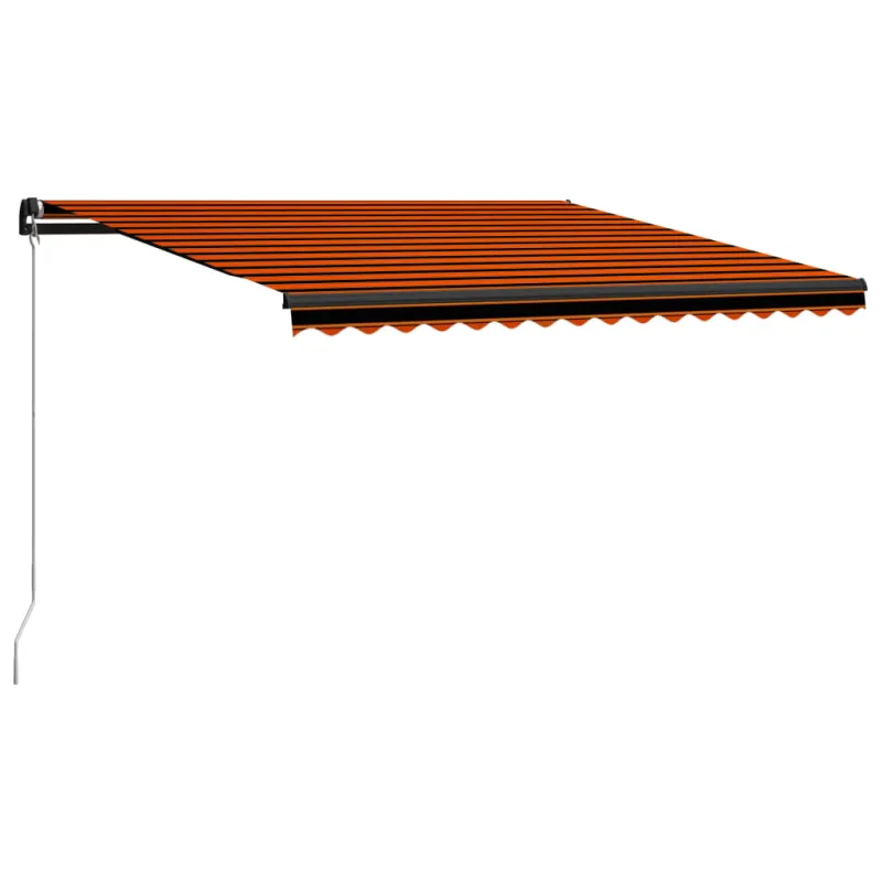 Rankiniu būdu ištraukiama markizė, oranžinė ir ruda, 450x300cm