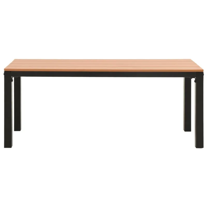 Sodo suoliukas, rudos/juodos spalvos, 110cm, plienas ir WPC