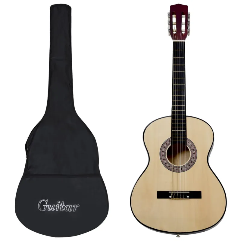 Klasikinė gitara su dėklu pradedantiesiems, 4/4 39"