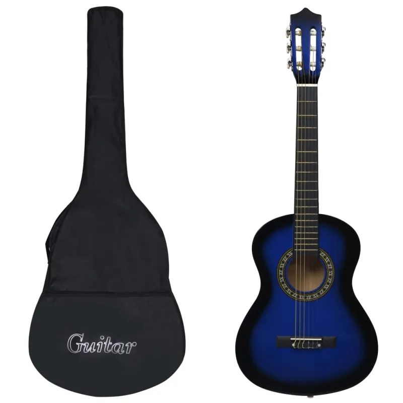 Klasikinė gitara su dėklu pradedantiesiems ir vaikams, 1/2 34"