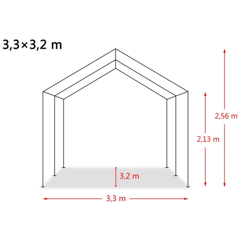 Nuimama palapinė gyvuliams, žalia, 3,3x3,2m, PVC, 550g/m²