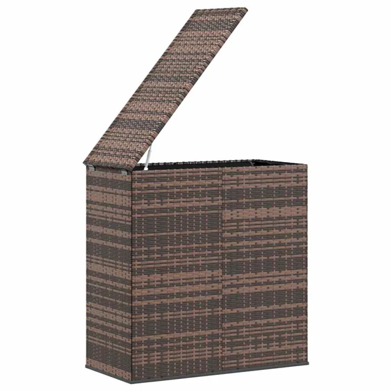 Sodo dėžė pagalvėlėms, ruda, 100x49x103,5cm, PE ratanas