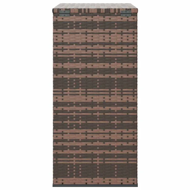 Sodo dėžė pagalvėlėms, ruda, 100x49x103,5cm, PE ratanas