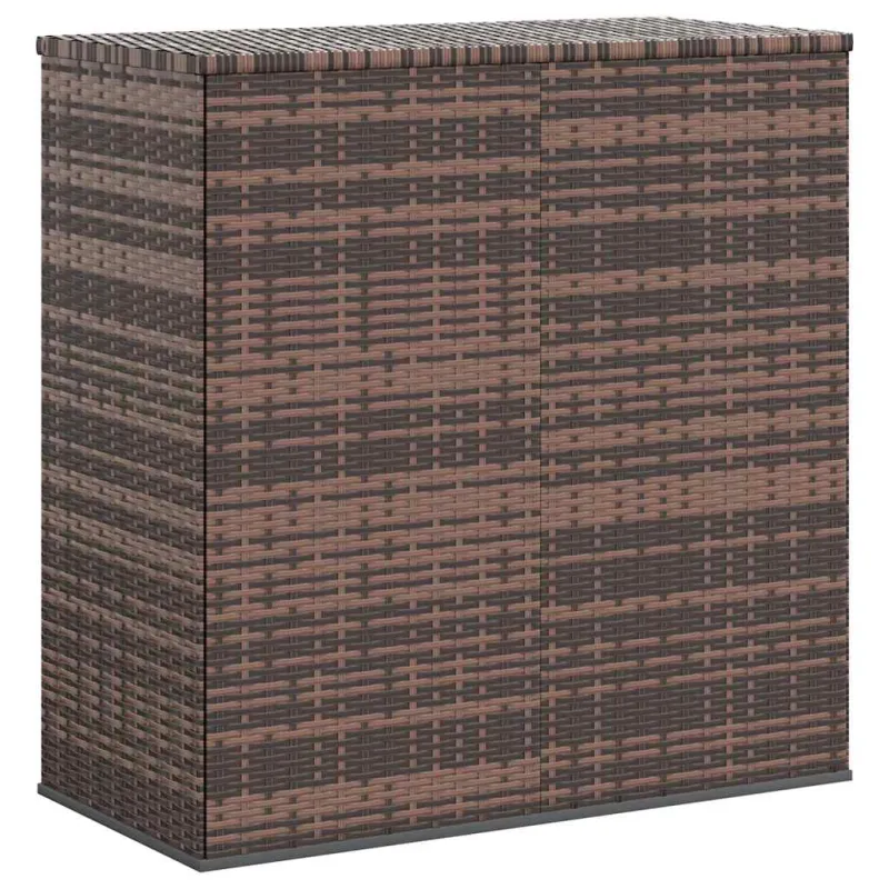 Sodo dėžė pagalvėlėms, ruda, 100x49x103,5cm, PE ratanas