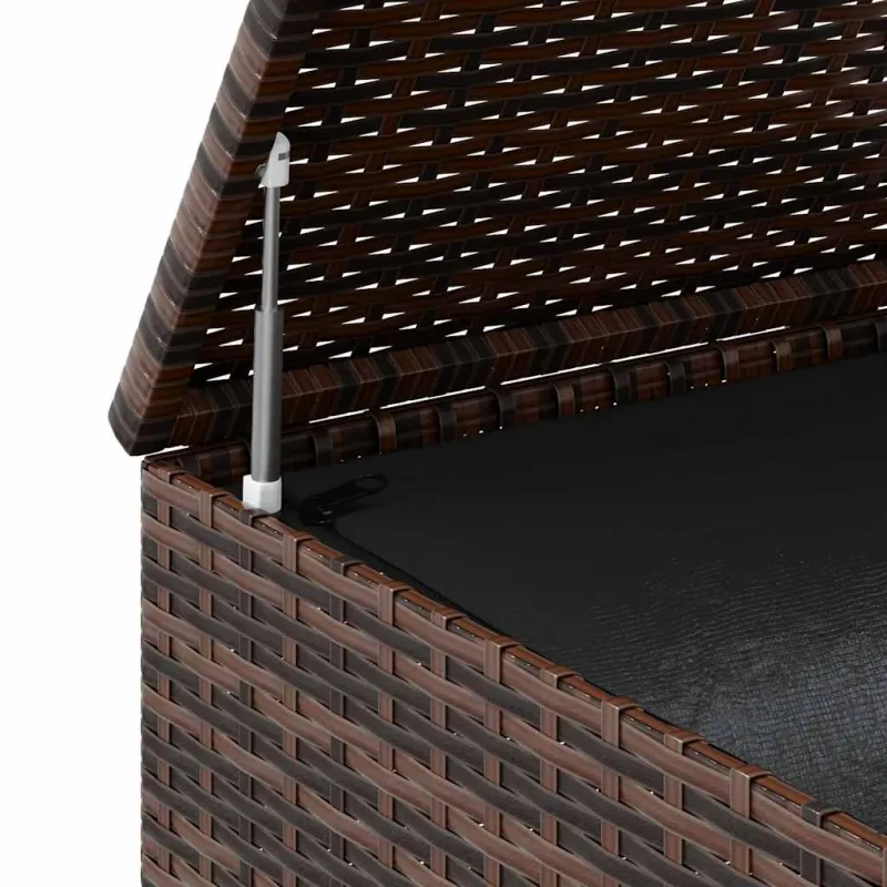 Sodo dėžė pagalvėlėms, ruda, 100x49x103,5cm, PE ratanas
