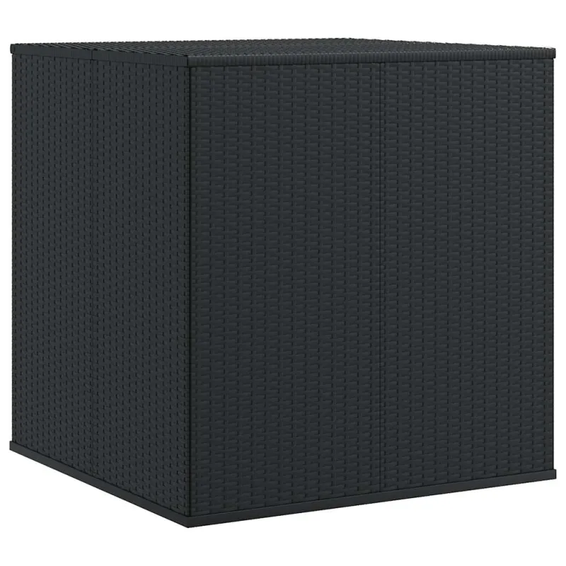 Sodo dėžė pagalvėlėms, juoda, 100x97,5x104cm, PE ratanas