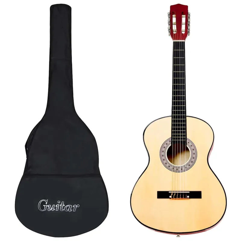 Klasikinė gitara su dėklu pradedantiesiems, 3/4 36"