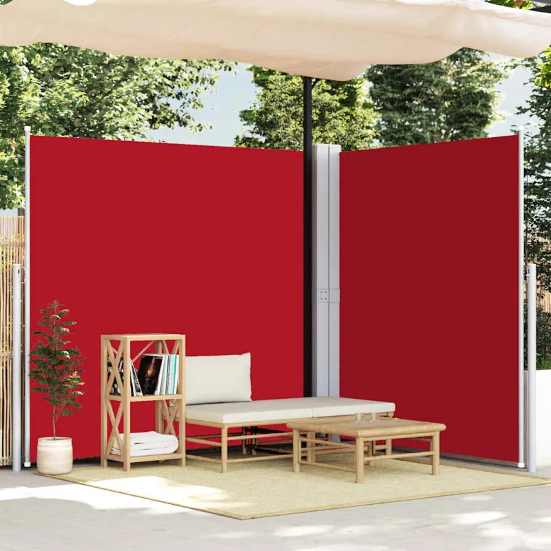 Ištraukiama šoninė pertvara, raudonos spalvos, 200x600cm