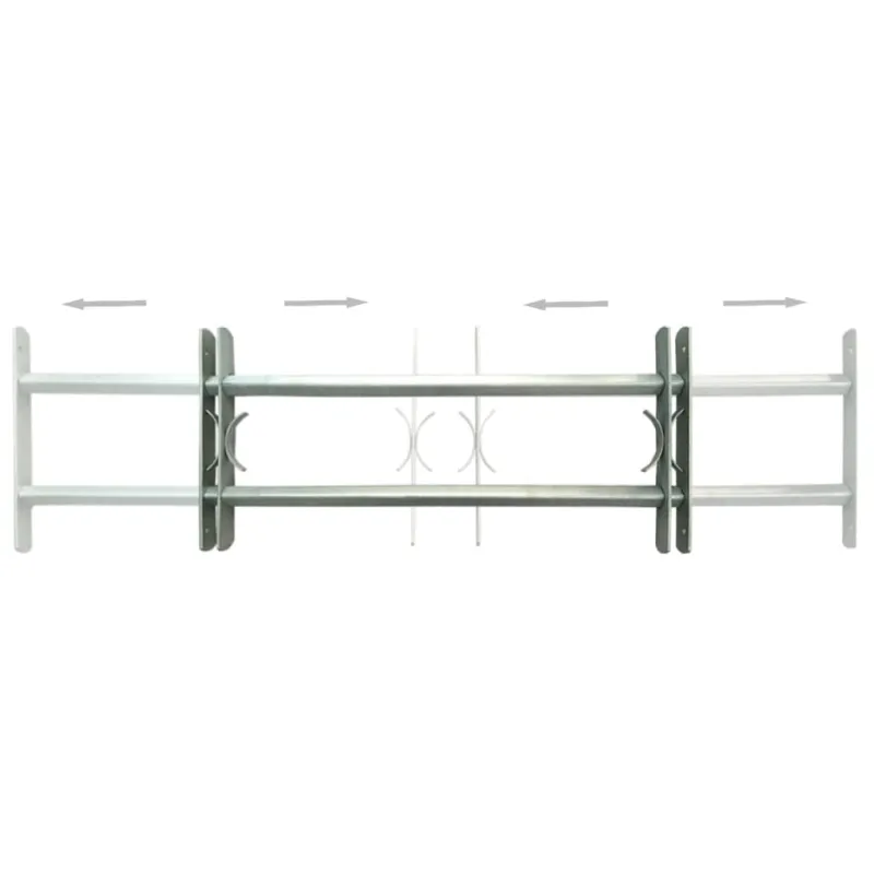 Reguliuojamos apsauginės grotelės langams, 2vnt., 700-1050mm