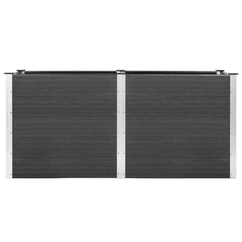 Aukštas sodo lovelis, pilkos spalvos, 200x50x91cm, WPC