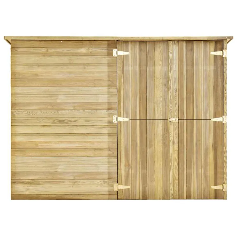 Sodo pašiūrė dviračiams, 232x110x170cm, impregnuota pušis