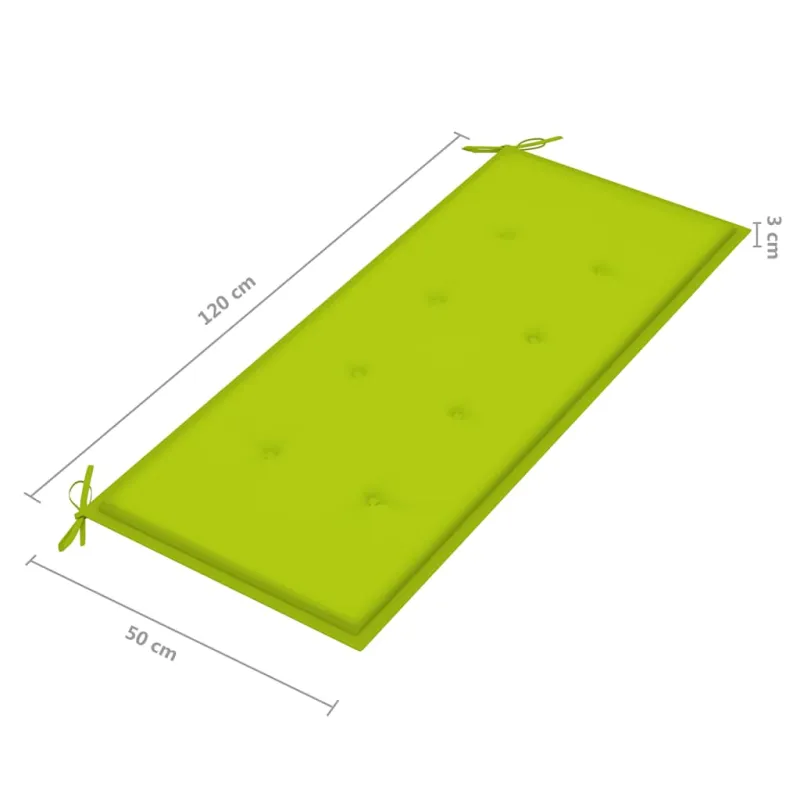 Dvivietis sodo suoliukas su pagalvėle, 120cm, eukalipto masyvas