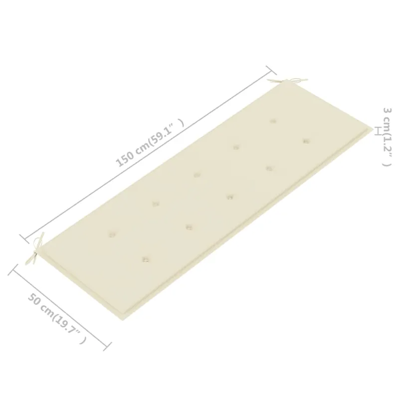 Trivietis sodo suoliukas su pagalve, 150cm, eukalipto masyvas