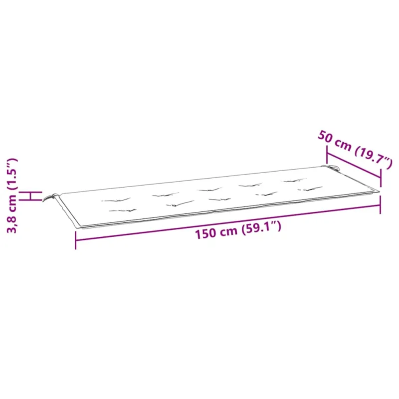 Trivietis sodo suoliukas su pagalve, 150cm, eukalipto masyvas