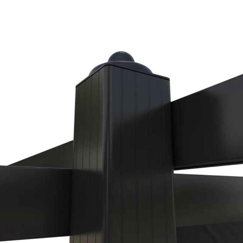 Sodo pavėsinė su įtraukiamu stogu, antracito spalvos, 3x3m