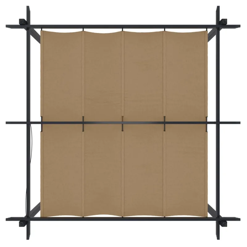 Sodo pavėsinė su įtraukiamu stogu, taupe spalvos, 3x3m