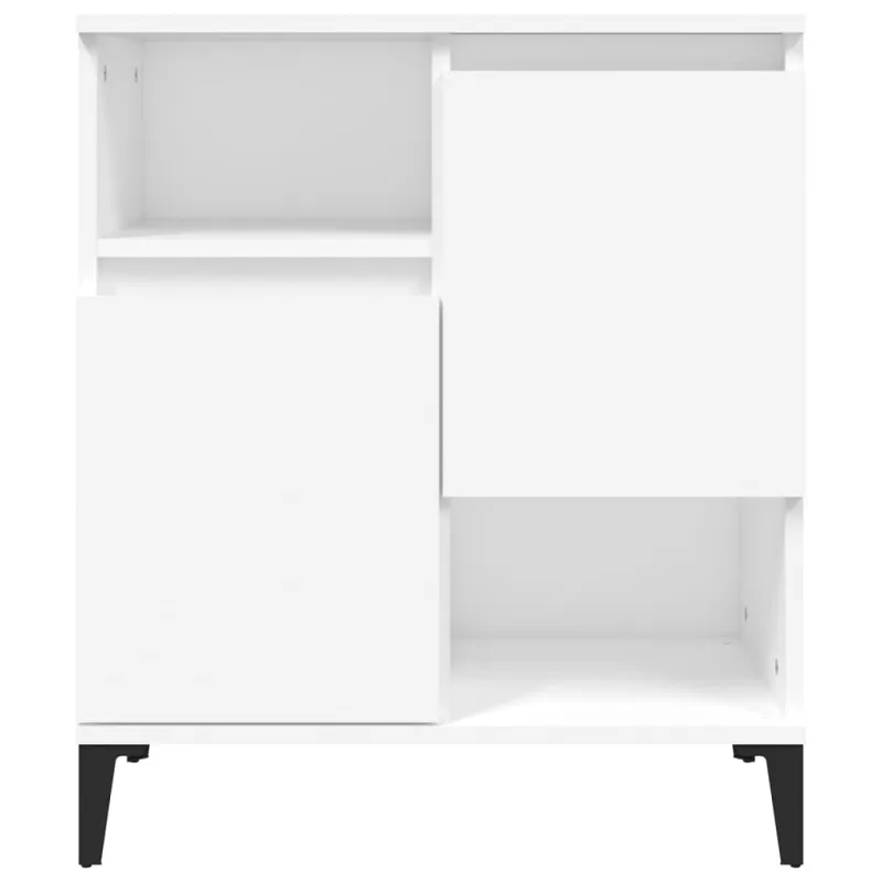 Šoninės spintelės, 2vnt., baltos, 60x35x70cm, apdirbta mediena