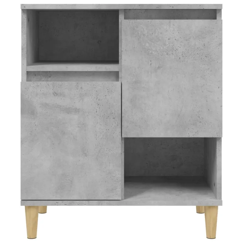Šoninės spintelės, 3vnt., betono pilkos, 60x35x70cm, mediena