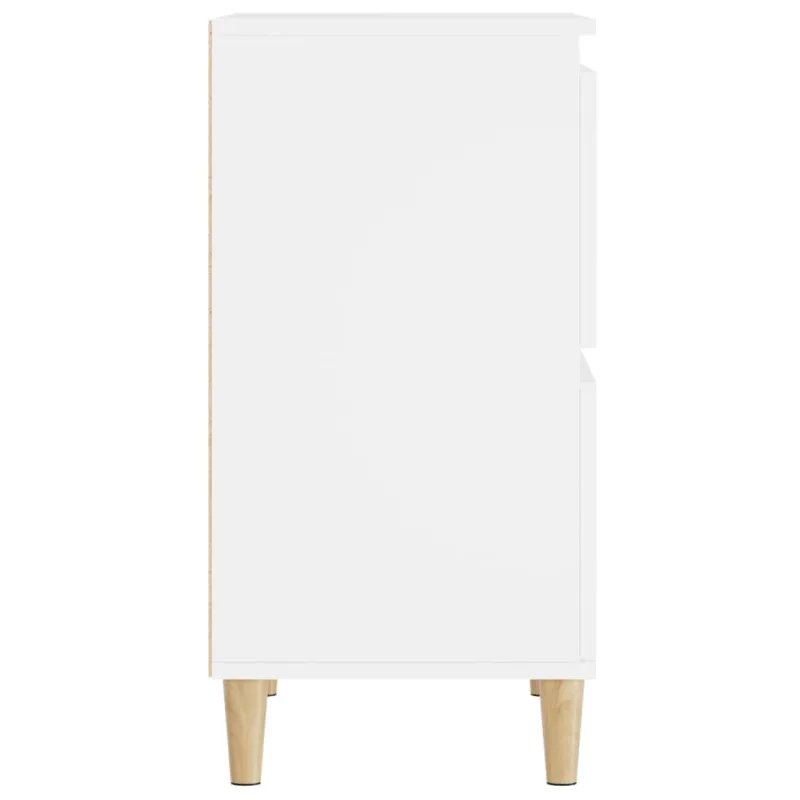 Šoninės spintelės, 2vnt., baltos, 60x35x70cm, apdirbta mediena