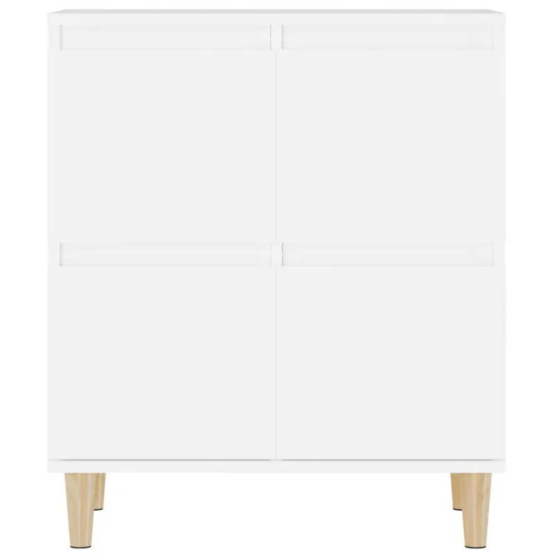 Šoninės spintelės, 3vnt., baltos, 60x35x70cm, apdirbta mediena