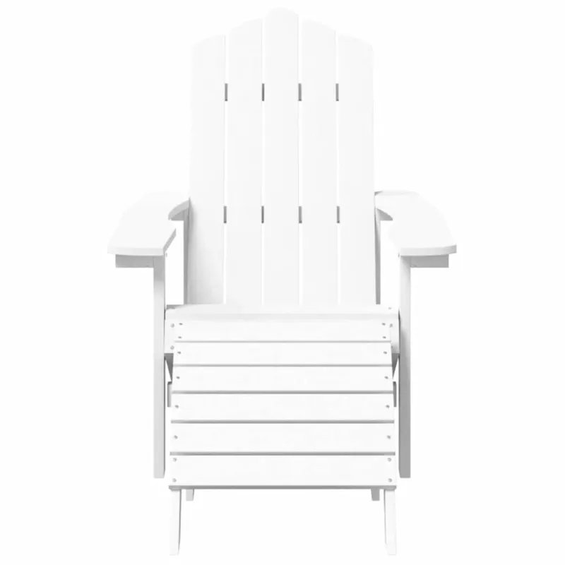 Sodo Adirondack kėdė su pakoja, baltos spalvos, HDPE