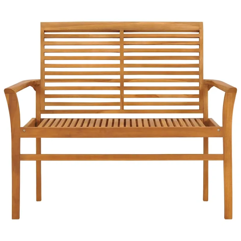 Sodo suoliukas su smėlio spalvos pagalvėle, 112cm, tikmedis