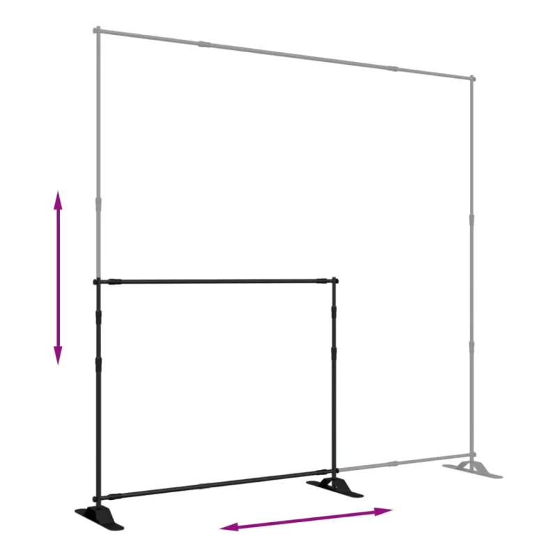 Fono laikikliai, 2vnt., juodos spalvos, 254x243cm, plienas