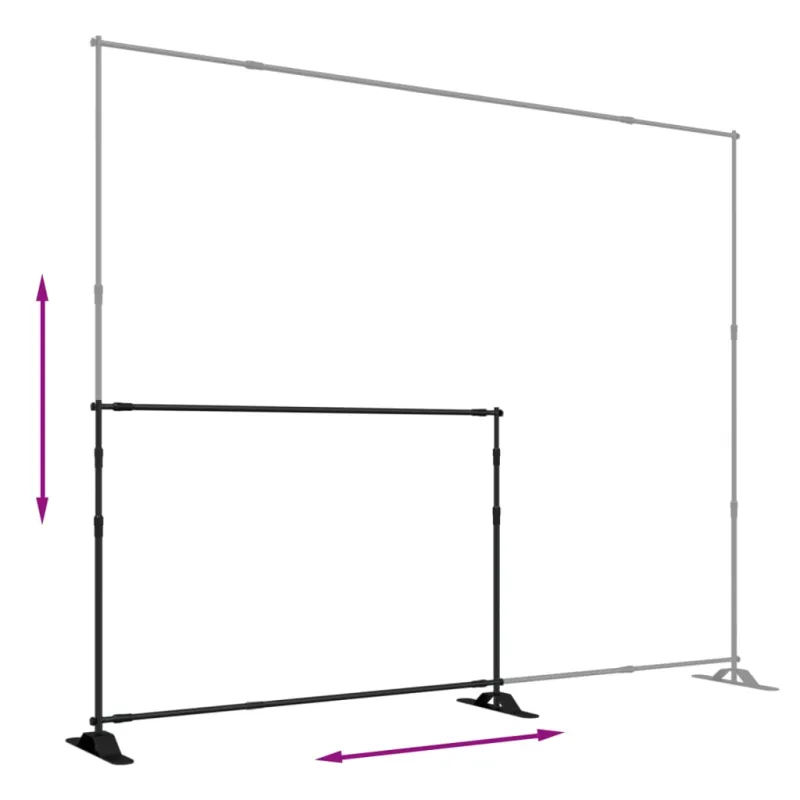Fono laikikliai, 2vnt., juodos spalvos, 305x243cm, plienas