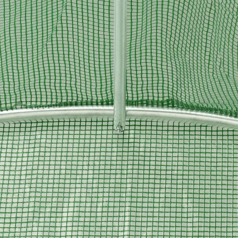 Šiltnamis su plieno rėmu, žalios spalvos, 10x2x2m, 20m²