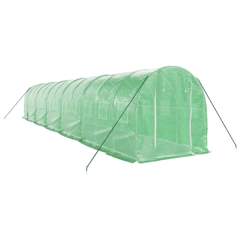 Šiltnamis su plieno rėmu, žalios spalvos, 12x2x2m, 24m²
