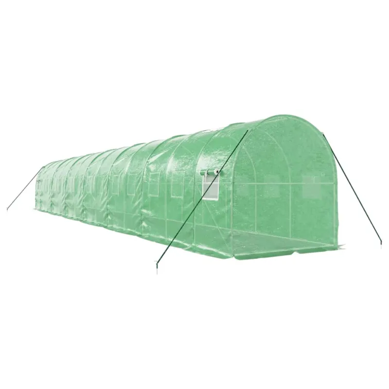 Šiltnamis su plieno rėmu, žalios spalvos, 14x2x2m, 28m²