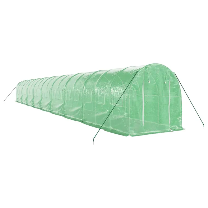Šiltnamis su plieno rėmu, žalios spalvos, 18x2x2m, 36m²