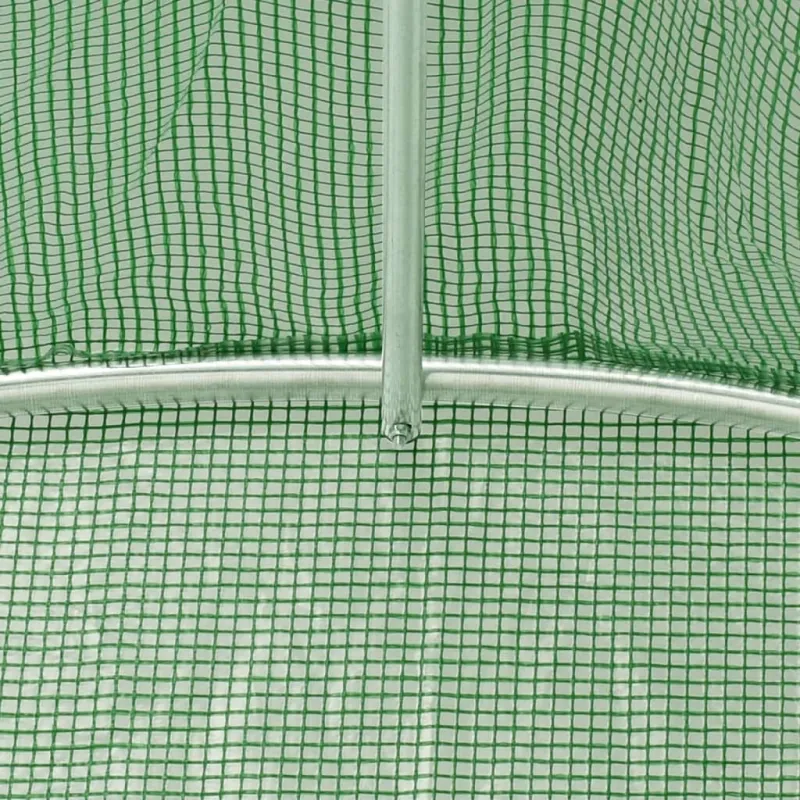 Šiltnamis su plieno rėmu, žalios spalvos, 18x2x2m, 36m²