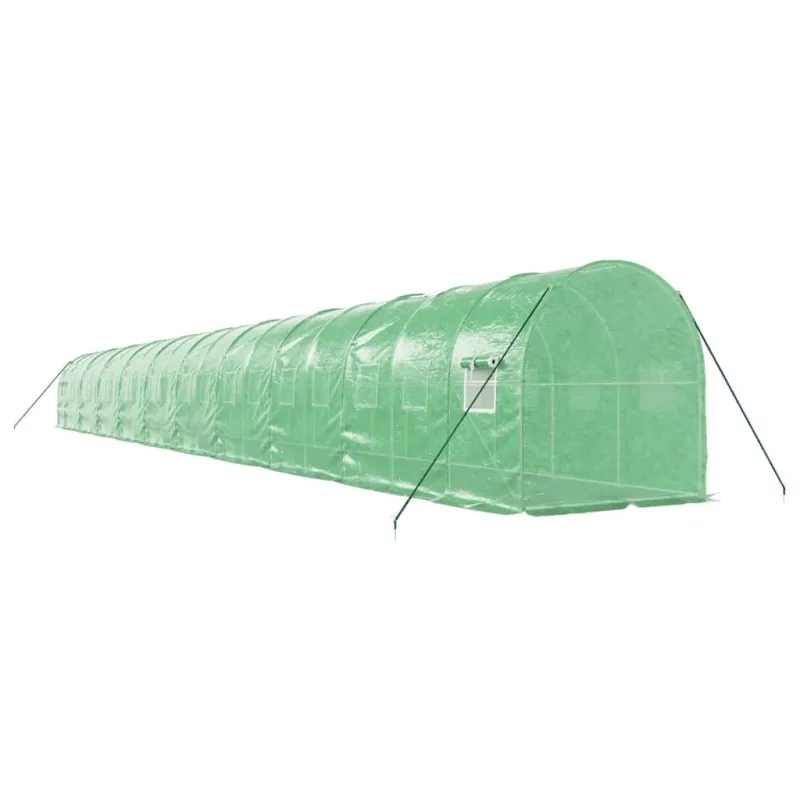 Šiltnamis su plieno rėmu, žalios spalvos, 20x2x2m, 40m²
