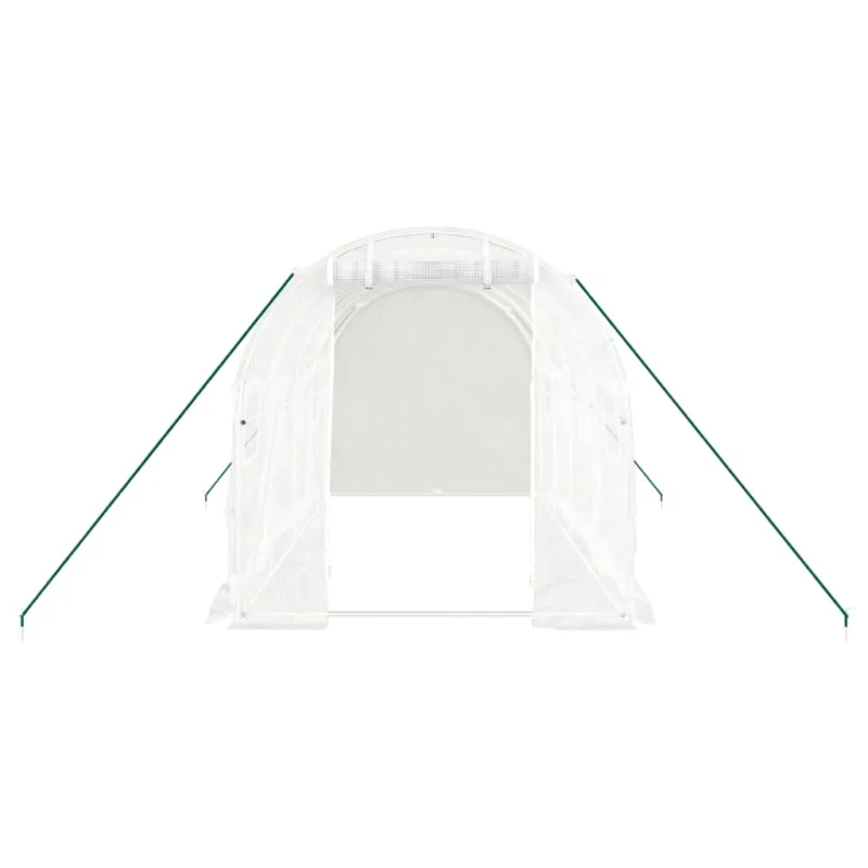 Šiltnamis su plieno rėmu, baltos spalvos, 4x2x2m, 8m²