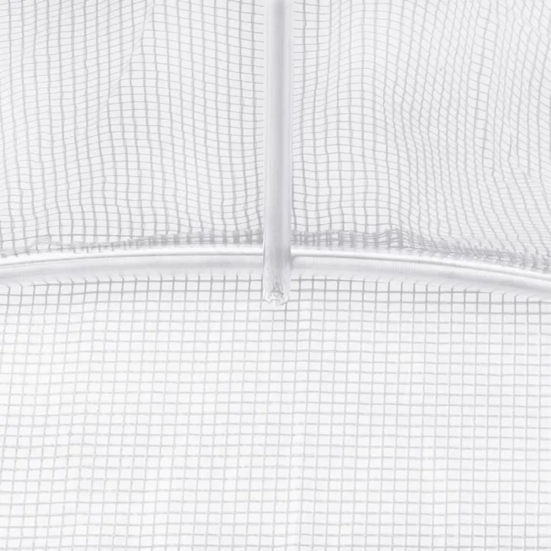 Šiltnamis su plieno rėmu, baltos spalvos, 10x2x2m, 20m²