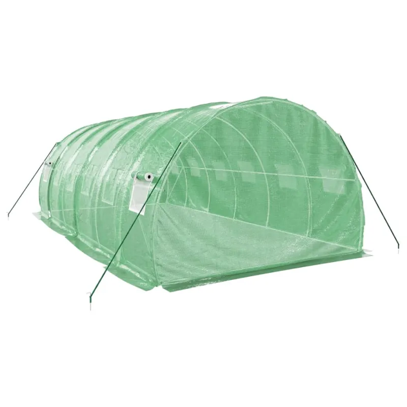 Šiltnamis su plieno rėmu, žalios spalvos, 6x3x2m, 18m²
