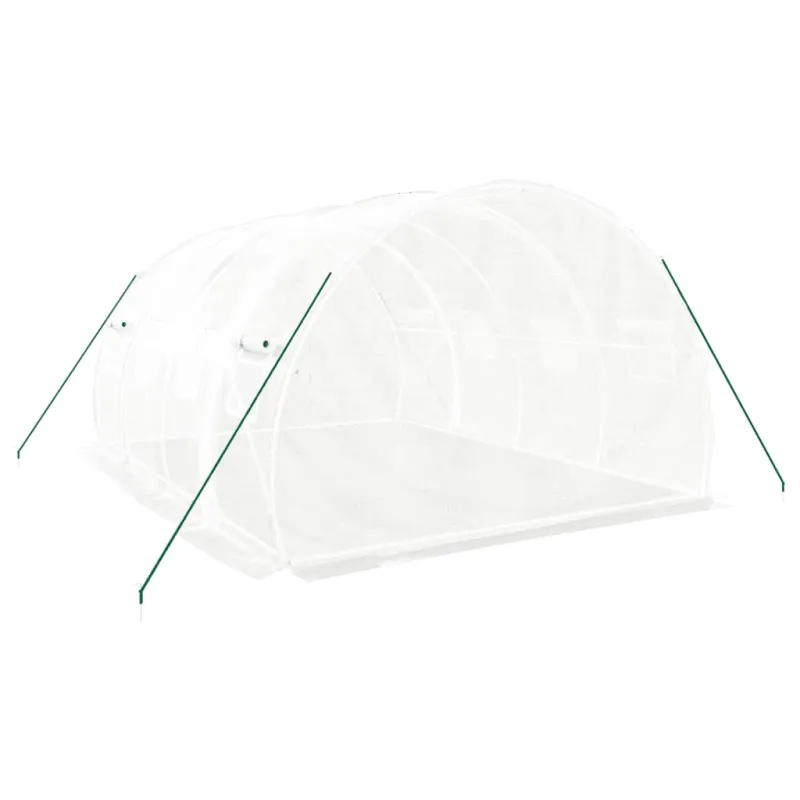 Šiltnamis su plieniniu rėmu, baltas, 12 m², 4x3x2 m