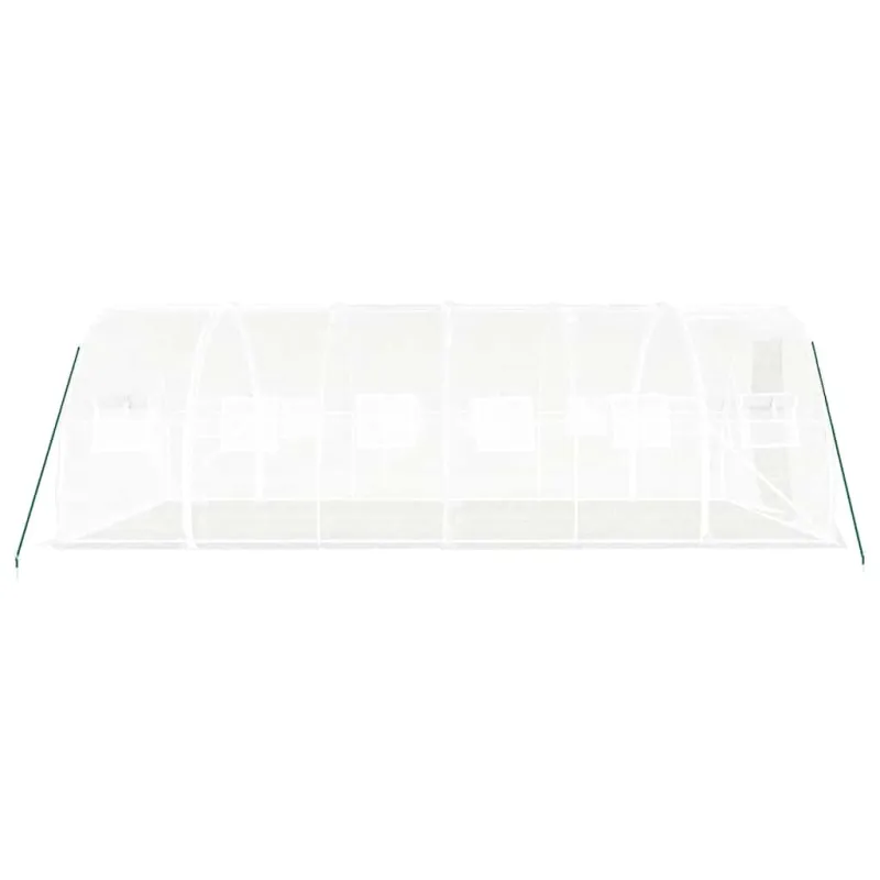 Šiltnamis su plieno rėmu, baltos spalvos, 6x3x2m, 18m²